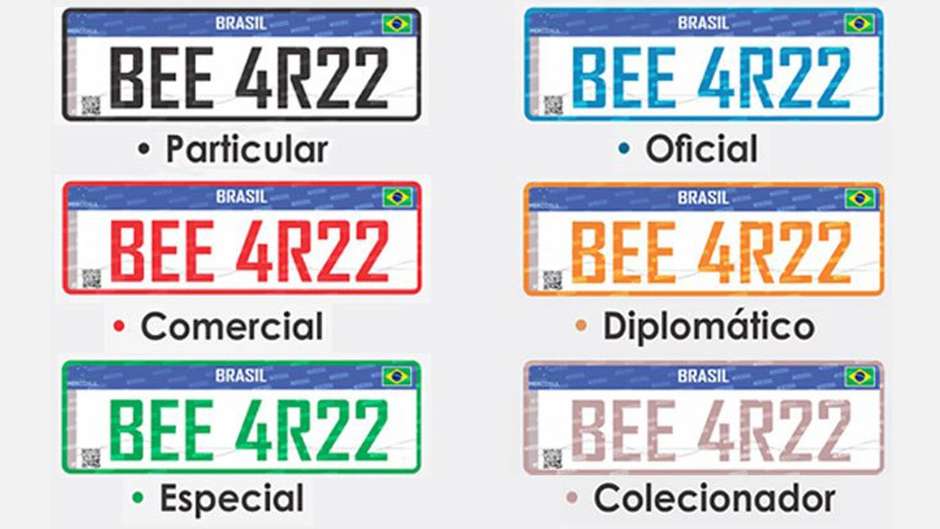 Conheça os novos modelos de placas Mercosul