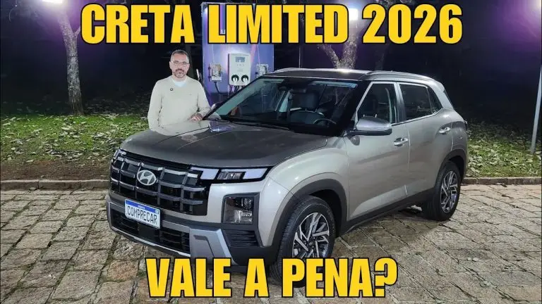 Hyundai Creta Limited 2026: o SUV que equilibra preço, tecnologia e conforto no dia a dia.