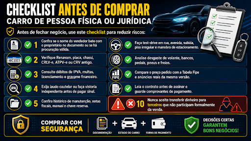Comprar carro de pessoa física ou jurídica: o que muda