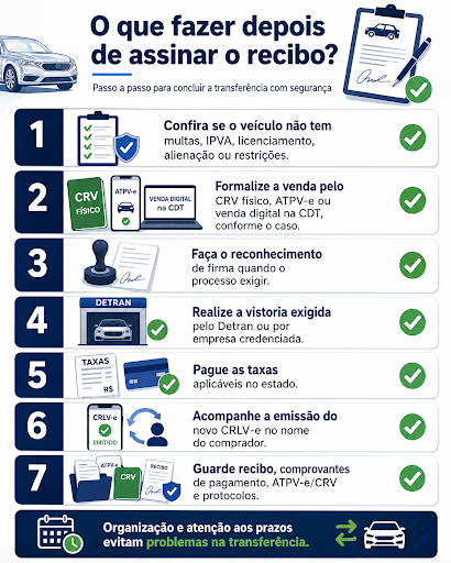 Recibo de compra e venda de veículo: como fazer corretamente