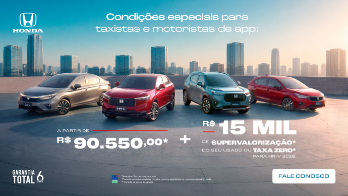 Honda Automóveis anuncia condições comerciais inéditas