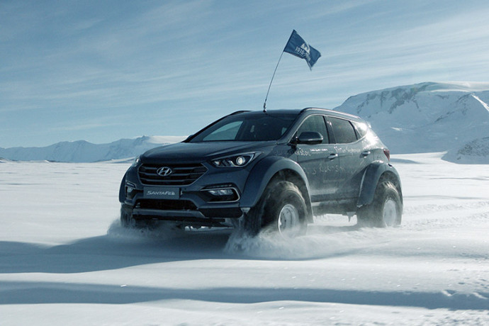 SUVs da Hyundai são os primeiros carros “convencionais” a cruzar a Antártida