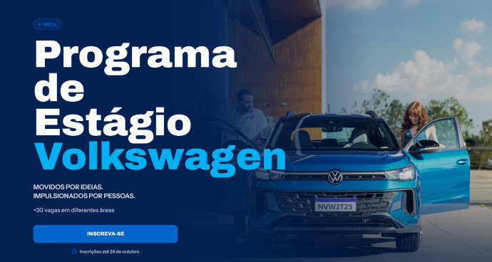 VW Brasil abre inscrições para Programa de Estágio 2027