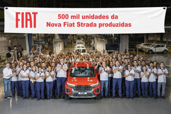 Nova Fiat Strada alcança marco de meio milhão de unidades
