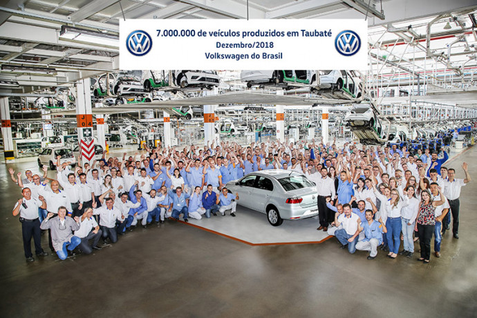 Fábrica da Volkswagen em Taubaté celebra 7 milhões de veículos produzidos