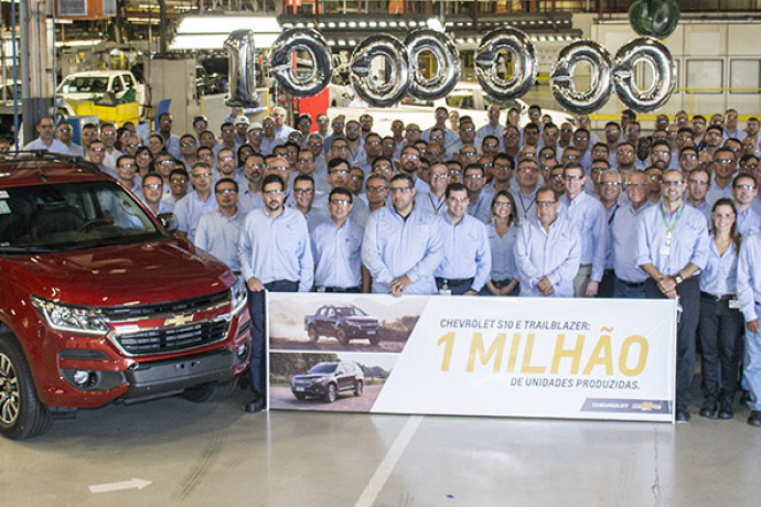 S10 e Trailblazer atingem marca de 1 milhão de unidades produzidas no Brasil