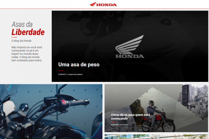 Honda Motos  Modelos 0km com as Asas da Liberdade