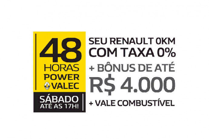 Concessionárias Renault Valec com ação 72 horas POWER
