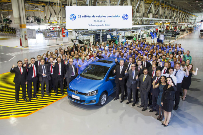 Volkswagen comemora 22 milhões de veículos produzidos no Brasil