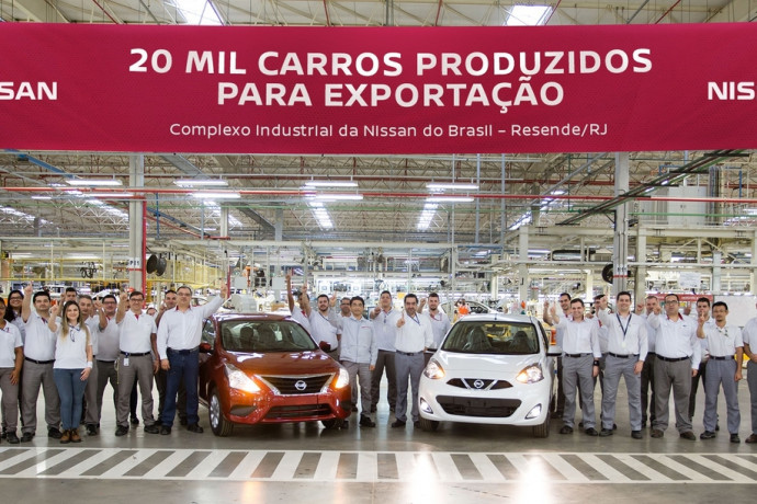 Fábrica da Nissan no Brasil atinge a marca de 20 mil veículos exportados