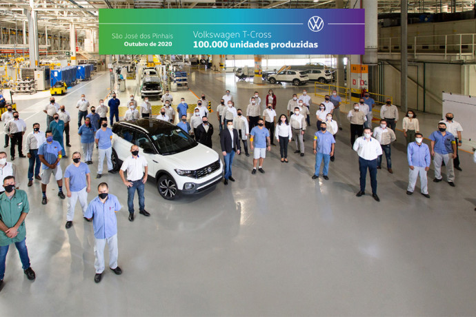 Volkswagen atinge marco de 100 mil unidades de T‑Cross produzidas no Brasil