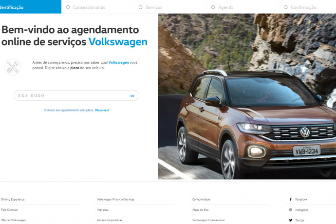 Volkswagen lança agendamento de serviços on-line