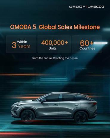 OMODA 5 supera 400 mil unidades no mundo