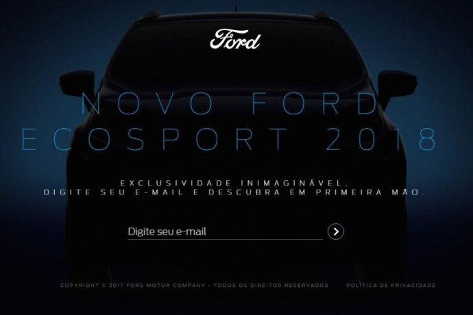 Ford faz campanha de pré-lançamento do Novo EcoSport