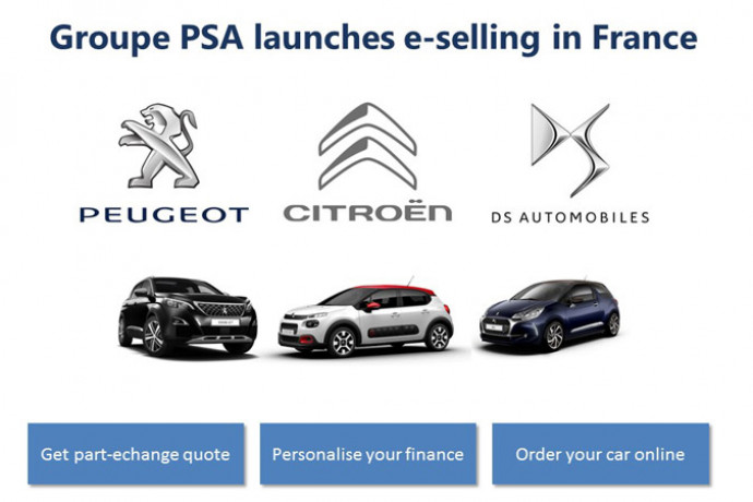 PSA é a primeira na Europa a vender veículos novos on-line, na França