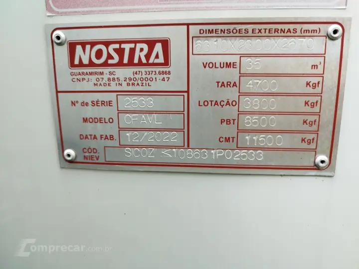 Delivery 9.170 Prime + Baú