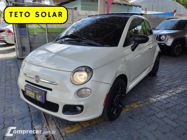 FIAT 500 1.4 SPORT AIR 16V COM TETO SOLAR