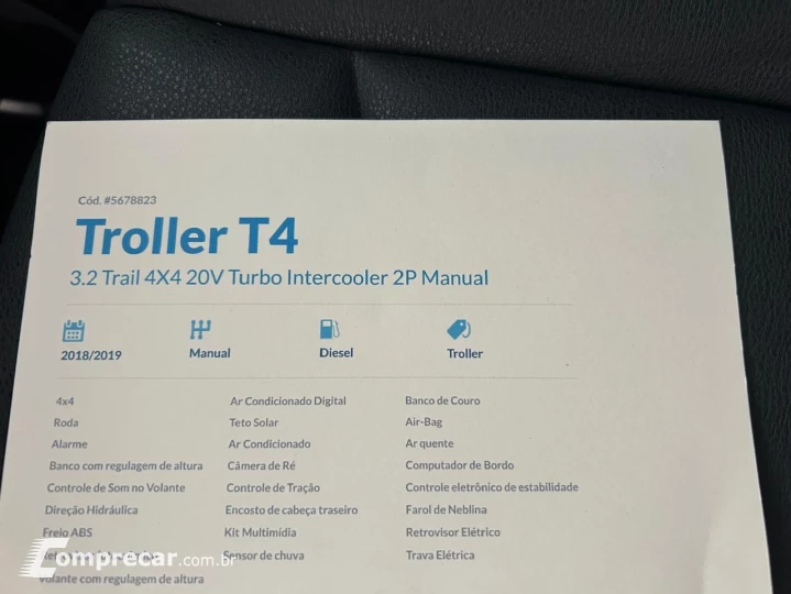 T4 3.2 Trail 4X4 20V Turbo Intercooler