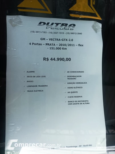 VECTRA 2.0 MPFI Gt-x Hatch 8V